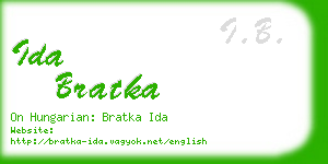 ida bratka business card